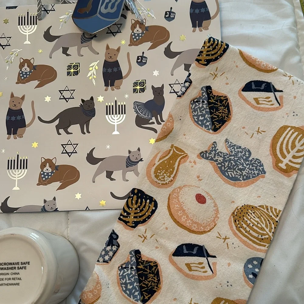 Happy Hanukkah hand towel